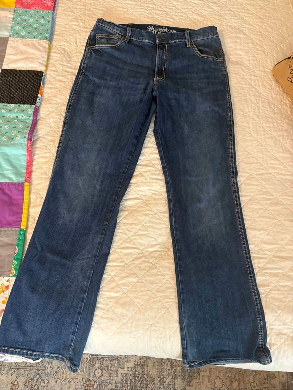 Wrangler MEN Blue Wide Leg Jeans